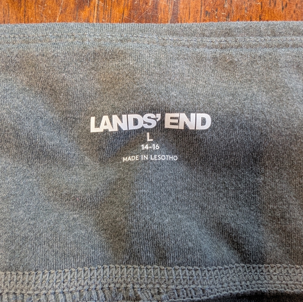 Lands' End Leggings Womens Large Gray Fitness Gym Hiking Lounge Casual Pants - Picture 3 of 8